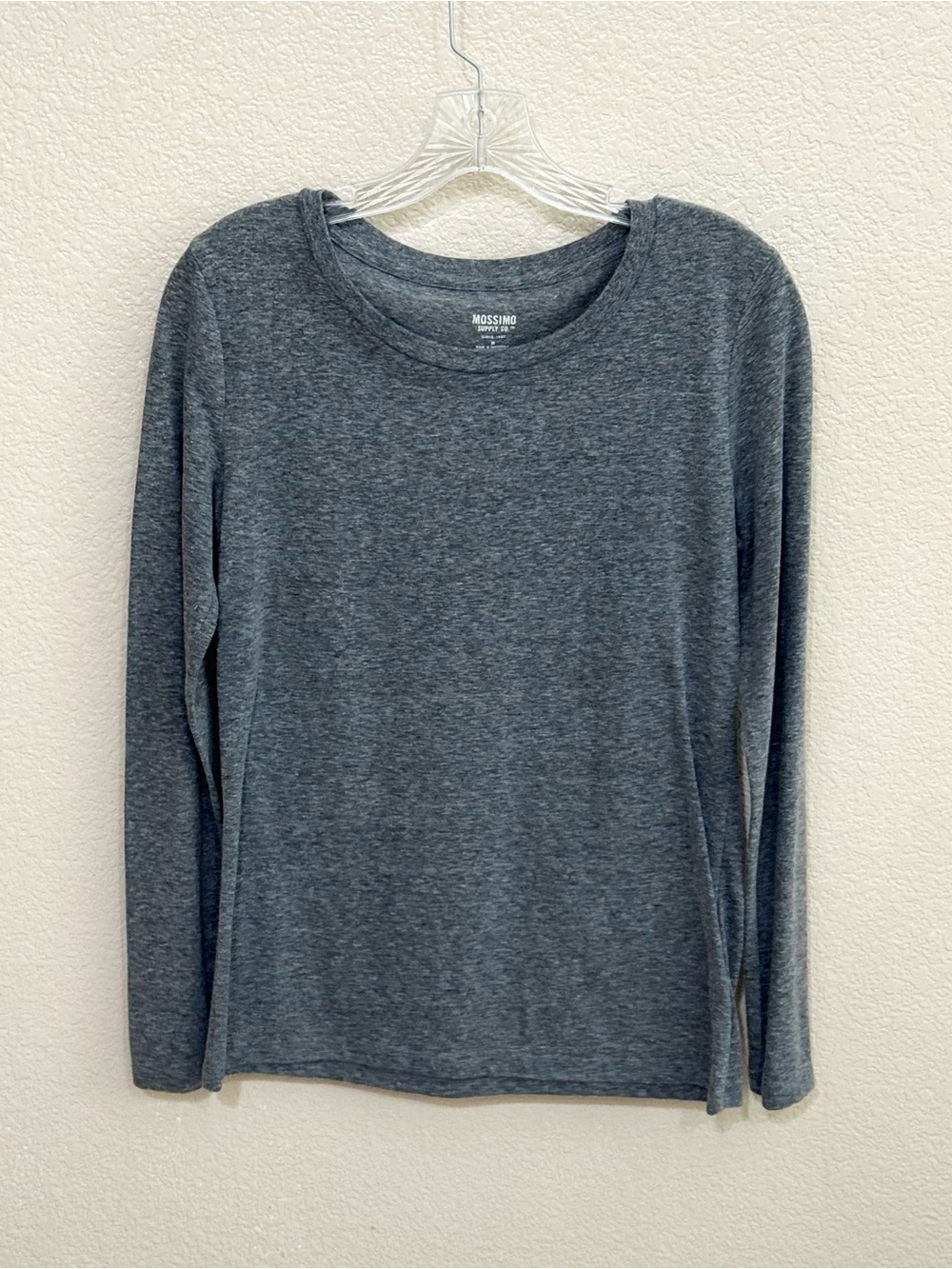 Mossimo Supply Co. Women's Long Sleeve Crewneck Tee - Charcoal Gray